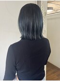 外ハネボブのくびれヘア/アッシュグレー/外ハネヘア/ボブカット