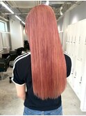 ロング ハイトーン ケアブリーチ ダブルカラー ピンク 10代20代