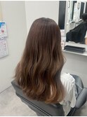 まろやかベージュ［くびれヘア/オレンジ/ハイライト］長野歌穂
