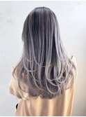 韓国ヘアハイライトカラーブリーチロングおくれ毛_ba555941