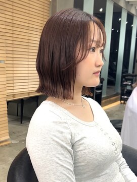 ロンド 表参道店(Lond) くびれヘア/アプリコットオレンジ/韓国/ボブ/レイヤー/前髪/池袋