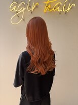 アジールヘア 北千住駅西口店(agir hair) オレンジカラー ブリーチカラー 北千住