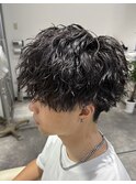 ショートマッシュ　波打ちツイストスパイラル