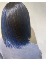 エイルヘアー トウカダイ(AYL hair toukadai)&nbsp;小牧市デザインカラー/インナーカラー/ディープブルー/ネイビー