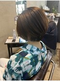 大人丸みショートボブ