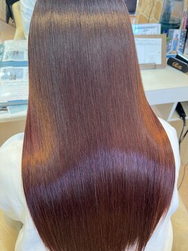 ウェーヴ アズシュガー 浜松佐藤店(wave as sugar) 髪質改善×艶カシスブラウン美髪ストレート