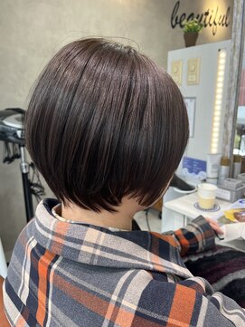 ハナビ(hanabi) 30代40代の髪質改善 丸みショートボブ 鹿児島 天文館