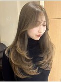 透明感カラー/ワンホンヘア/韓国ヘア/顔まわり/大阪/梅田