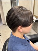 黒髪クラゲヘアーオリーブグレー小顔ココアベージュ