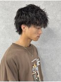 マッシュウルフ波巻きスパイラルパーマツイストスパイラルパーマ