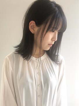 エル セルカ 高田馬場(el CERCA) [高田馬場新宿池袋]黒髪地毛風×切りっぱなしロブ×ストレート