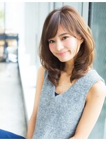 アフロート ギンザ(AFLOAT GINZA)&nbsp;◎ひし形シルエット ミディアムウルフ ヨシンモリ 20代30代40代