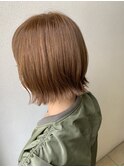 ブリーチなしのWカラー/透明感ベージュ