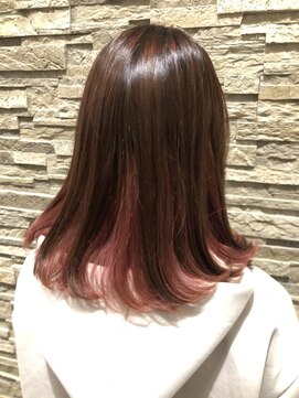 ヘアーレナータ 八王子(HAIR RENATA) 20代30代大人可愛い艶レッド小顔インナーカラー