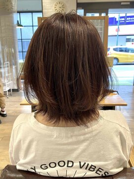 ヴァンクシー バイ ルナ(VANKCY by Luna) ミディアムヘア ショコラベージュ ボブルフ ベビーバング 小顔