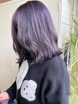 アンジェリカラボ 梅田店(ANGELICA LABO) 【ANGELICA】切りっぱなしロブ ロイヤルパープル