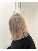 黒染め履歴からでも透明感ミルクティーベージュ