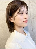 【スタイリスト鬼塚】おくれ毛が可愛い切りっぱなしボブ