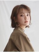 フリンジバング×波ウェーブボブ