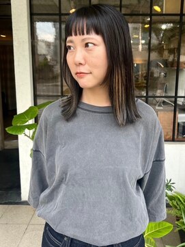 モク 京都北白川店(MOK) 【ミデァイアムボブ】前髪でかわいく