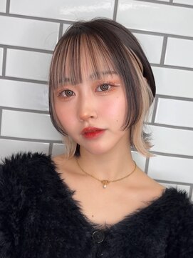 ロンドヴァリー 渋谷店(Lond vallee) 前髪インナーカラーボブベージュ！