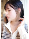 黒髪インナーカラーベージュ