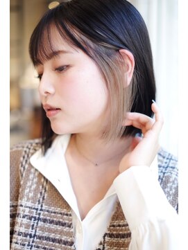 ネオリーブルカ 御茶ノ水店(Neolive Luca) 黒髪インナーカラーベージュ