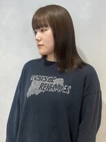 エミス バイ メルト 吉祥寺(emis by melt)&nbsp;【吉田江梨】ミルクティーベージュ初ブリーチ中明度前髪カット