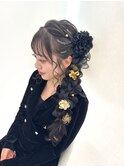 サイド編みおろし