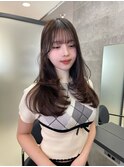 マロンベージュ×小顔レイヤー×韓国風巻き【ayana】