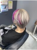 #パープルピンク×ホワイト