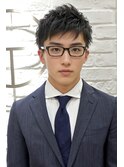 20代30代ビジネスショートメンズ◎束感カット×アップバング