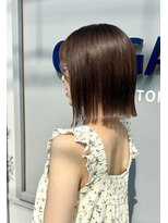 オリガミ トイロ(ORIGAMI TOIRO)&nbsp;オレンジブラウン×切りっぱなしボブ