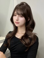 ノク 渋谷(nok)&nbsp;韓国ヘア ワンホンヘア レイヤーカット くびれヘア 透明感カラー