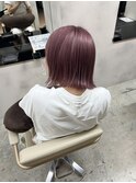 1ブリーチでできるピンクベージュ