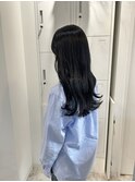 ブリーチありの透明感dark navy ~