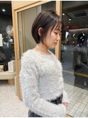 ショートボブ×フェイスレイヤー