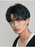 天神大名メンズパーマシャドウパーマシースルーマッシュウルフ