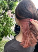 インナーカラーピンクレッド