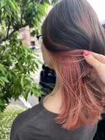 アルベロ(albero) インナーカラーピンクレッド