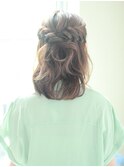 [K-two銀座]ミディアムハーフアップ夏のヘアアレンジ