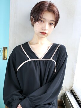 バース(BIRTH) 天神【BIRTH】センターパートショート×ナチュラルブラウン　3