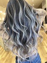 アヴァンス 京橋店(AVANCE)&nbsp;コントラストバレイヤージュ×エアタッチ バングカラー ベージュ