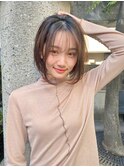 mowen 南堀江 シースルーバング×ボブ