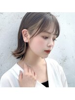 外はねボブ×透明感アッシュ　PRIMA ange 中目黒