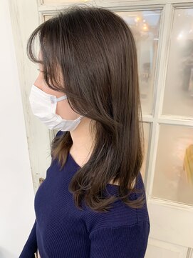 アリュウル 表参道(ALLURE) 小顔に見せる韓国ヘア 前髪あり【水越】 ピンクカラー