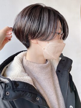 モリオフロムロンドン 原宿本店(morio from London) 【morio 原宿】刈り上げハンサムショート　グレージュカラー