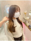 イヤリングカラーベージュケアブリーチハイトーンカラー韓国