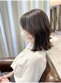 20代 30代 40代 ラベンダーベージュマッシュウルフ立体感美肌