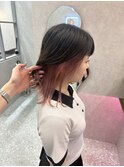 ダブルカラーイヤリングカラーピンクグレージュケアブリーチ韓国